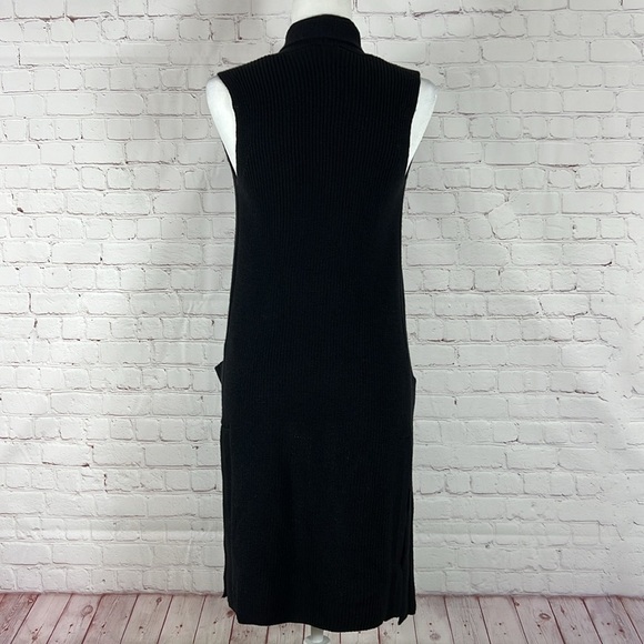 Aritzia Wilfred Olivie Sleeveless Long Black Cardigan Duster Size XXS - Picture 3 of 10